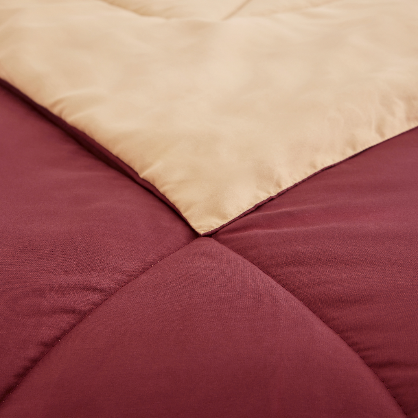 Premium All - Weather comforter (Maroon + Beige)