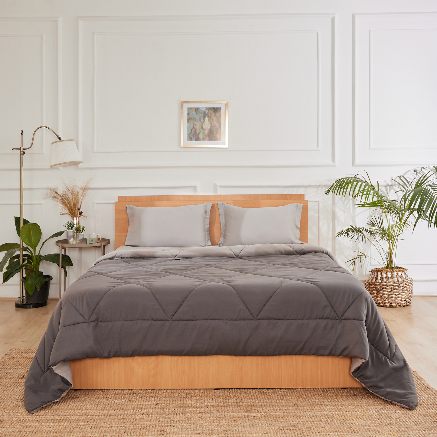 Premium All - Weather comforter (Charcoal + Steel grey)